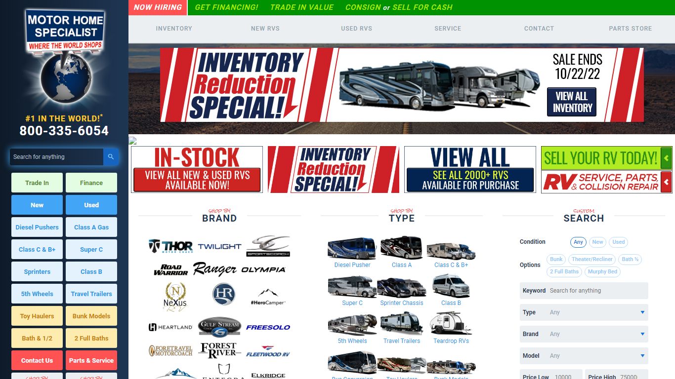 RV Dealer & Used RVs Texas | Motor Home Specialists